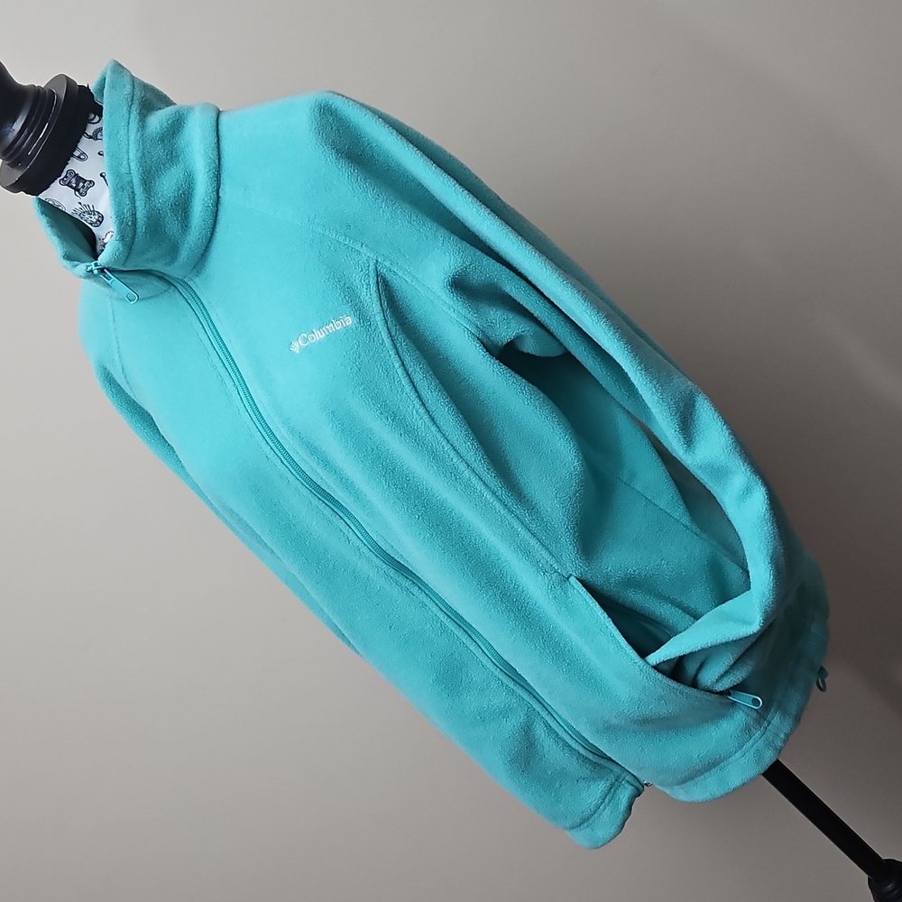 Columbia Full Zip Fleece Jacket With Zipper Pockets Women's Large